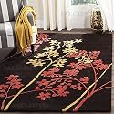 Handmade Geometrical Pattern Woollen Rugs 1 inch Thick Pile (5x5 Feet Square) Color Multi