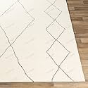 Handmade Geometrical Pattern Woollen Rugs 1 inch Thick Pile (5x5 Feet Square) Color Multi
