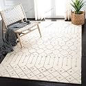 Handmade Geometrical Pattern Woollen Rugs 1 inch Thick Pile (8x11 Feet) Color Multi