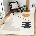 Handmade Geometrical Pattern Woollen Rugs 1 inch Thick Pile (9x12 Feet) Color Multi