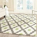 Handmade Geometrical Pattern Woollen Rugs 1 inch Thick Pile (5x5 Feet Round) Color Multi