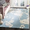 Handmade Geometrical Pattern Woollen Rugs 1 inch Thick Pile (5x5 Feet Square) Color Multi