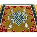 New Handmade Bhutan (Kargil) Pattern Classical Woollen Rugs 1 inch Thick Pile (5x5 Feet Round) Color Multi