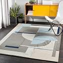New Handmade Bhutan (Kargil) Pattern Classical Woollen Rugs 1 inch Thick Pile (8x8 Feet Square) Color Multi