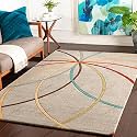 New Handmade Bhutan (Kargil) Pattern Classical Woollen Rugs 1 inch Thick Pile (7x7 Feet Square) Color Multi
