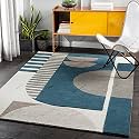 New Handmade Bhutan (Kargil) Pattern Classical Woollen Rugs 1 inch Thick Pile (6x6 Feet Round) Color Multi