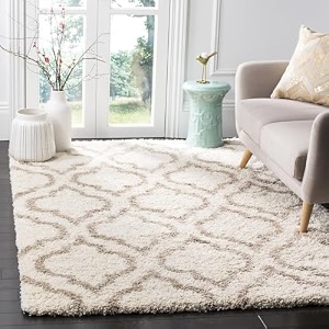 naze modern export quality micro fiber shaggy carpet runner for hall room guest room bedroom etccolor- ivory pattern size 6x9 feet185x275 cm