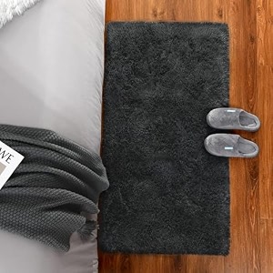 naze modern export quality micro fiber shaggy carpet runner for hall room guest room bedroom etccolor-black size 2x6 feet60x185 cm