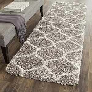 naze modern export quality micro fiber shaggy carpet runner for hall room guest room bedroom etccolor-silver ivory size 2x5 feet60x155 cm
