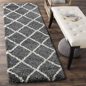 naze modern export quality micro fiber shaggy carpet runner for hall room guest room bedroom etccolor-grey n ivory size 2x5 feet60x155 cm