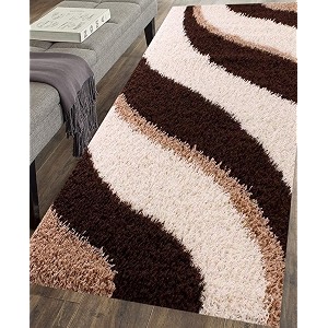 naze modern export quality micro fiber shaggy carpet runner for hall room guest room bedroom etccolor- multi color size 2x5 feet60x155 cm