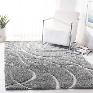 naze modern export quality micro fiber shaggy carpet runner for hall room guest room bedroom etccolor-grey ivoryhl size 4x6 feet123x185 cm
