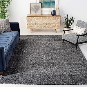 naze modern export quality micro fiber shaggy carpet runner for hall room guest room bedroom etccolor-dark grey size 4x6 feet123x185 cm