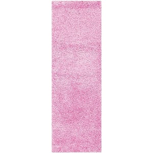 naze modern export quality micro fiber shaggy carpet runner for hall room guest room bedroom etccolor-pink size2x4 feet 60x120 cm