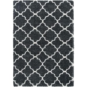 naze modern export quality micro fiber shaggy carpet runner for hall room guest room bedroom etccolor- grey and ivory ii size 2x6 feet60x185 cm