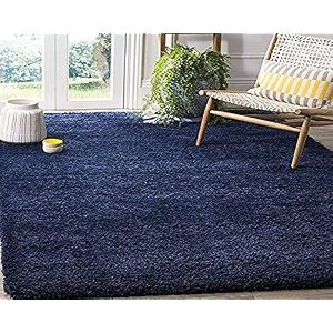 naze modern export quality micro fiber shaggy carpet runner for hall room guest room bedroom etccolor-blue size 6x9 feet185x275 cm