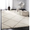 Naze Modern Export Quality Micro Fiber Shaggy Carpet, Runner for Hall, Room, Guest Room, Bedroom etcColor-Ivory N Beige Size 5x7 feet(152x215 cm)
