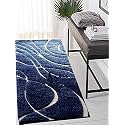 Naze Modern Export Quality Micro Fiber Shaggy Carpet, Runner for Hall, Room, Guest Room, Bedroom etcColor-Blue H/L Size 2x6 feet(60x185 cm)