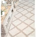 Naze Modern Export Quality Micro Fiber Shaggy Carpet, Runner for Hall, Room, Guest Room, Bedroom etcColor-Ivory N Beige Size 2x5 feet(60x155 cm)