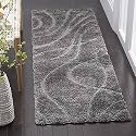 Naze Modern Export Quality Micro Fiber Shaggy Carpet, Runner for Hall, Room, Guest Room, Bedroom etcColor-Grey N Grey Size 2x5 feet(60x155 cm)