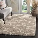 Naze Modern Export Quality Micro Fiber Shaggy Carpet, Runner for Hall, Room, Guest Room, Bedroom etcColor-Beige and Ivory Size 5x8 feet(152x245 cm)