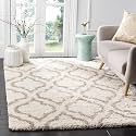 Naze Modern Export Quality Micro Fiber Shaggy Carpet, Runner for Hall, Room, Guest Room, Bedroom etcColor-. Ivory Pattern Size 5x7 feet(152x215 cm)