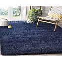 Naze Modern Export Quality Micro Fiber Shaggy Carpet, Runner for Hall, Room, Guest Room, Bedroom etcColor-Blue Size 3x5 feet(92x152 cm)