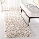 Naze Modern Export Quality Micro Fiber Shaggy Carpet, Runner for Hall, Room, Guest Room, Bedroom etcColor-. Ivory Pattern Size 2x5 feet(60x155 cm)