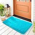 Naze Modern Export Quality Micro Fiber Shaggy Carpet, Runner for Hall, Room, Guest Room, Bedroom etcColor-Turqoise Size2x4 feet (60x120 cm)