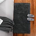 Naze Modern Export Quality Micro Fiber Shaggy Carpet, Runner for Hall, Room, Guest Room, Bedroom etcColor-Black Size2x4 feet (60x120 cm)