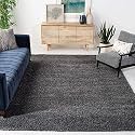 Naze Modern Export Quality Micro Fiber Shaggy Carpet, Runner for Hall, Room, Guest Room, Bedroom etcColor-Dark Grey Size 3x5 feet(92x152 cm)