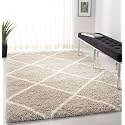 Naze Modern Export Quality Micro Fiber Shaggy Carpet, Runner for Hall, Room, Guest Room, Bedroom etcColor-Beige N Ivory Size 3x5 feet(92x152 cm)