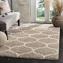 Naze Modern Export Quality Micro Fiber Shaggy Carpet, Runner for Hall, Room, Guest Room, Bedroom etcColor-Beige and Ivory Size 4x6 feet(123x185 cm)