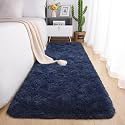 Naze Modern Export Quality Micro Fiber Shaggy Carpet, Runner for Hall, Room, Guest Room, Bedroom etcColor-Blue Size 2x6 feet(60x185 cm)