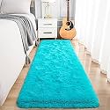 Naze Modern Export Quality Micro Fiber Shaggy Carpet, Runner for Hall, Room, Guest Room, Bedroom etcColor-Turqoise Size 2x5 feet(60x155 cm)