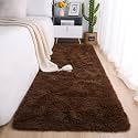Naze Modern Export Quality Micro Fiber Shaggy Carpet, Runner for Hall, Room, Guest Room, Bedroom etcColor-Coffee Size 3x5 feet(92x152 cm)