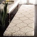 Naze Modern Export Quality Micro Fiber Shaggy Carpet, Runner for Hall, Room, Guest Room, Bedroom etcColor-Ivory and Beige Size 2x5 feet(60x155 cm)