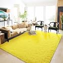 Naze Modern Export Quality Micro Fiber Shaggy Carpet, Runner for Hall, Room, Guest Room, Bedroom etcColor-Yellow Size 5x8 feet(152x245 cm)