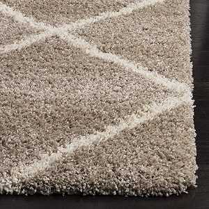 Naze Modern Geometric Area Rug Shag Texture