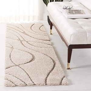 Naze Modern Geometric Area Rug Shag Texture