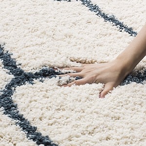 Naze Modern Geometric Area Rug Shag Texture