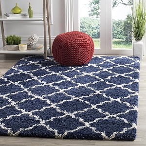 Naze Modern Geometric Area Rug Shag Texture
