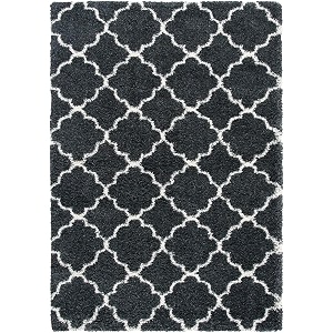 Naze Modern Geometric Area Rug Shag Texture