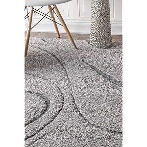 Naze Modern Geometric Area Rug Shag Texture