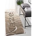 Naze Modern Geometric Area Rug Shag Texture