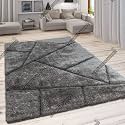 Naze Modern Geometric Area Rug Shag Texture