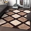 Naze Modern Geometric Area Rug Shag Texture