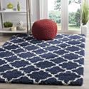 Naze Modern Geometric Area Rug Shag Texture