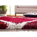 Naze Modern Geometric Area Rug Shag Texture
