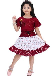 Nazrana Girls Midi Knee Length Casual Dress